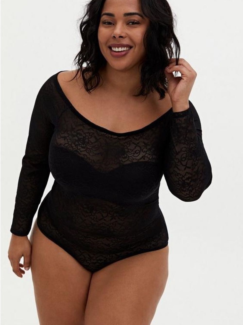 Torrid Lace Off-Shoulder Bodysuit